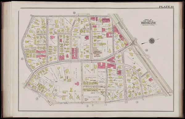 Atlas of the town of Brookline, Norfolk County, Massachusetts