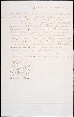 Petitions for Sidewalks, 1846, n.d.