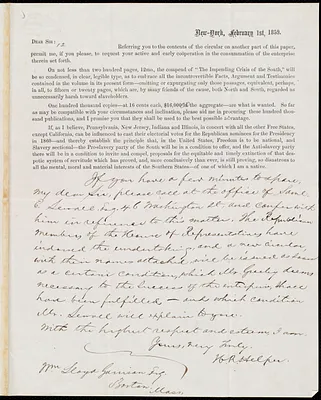 Letter from Hinton Rowan Helper, [New York], to William Lloyd Garrison, [1859]