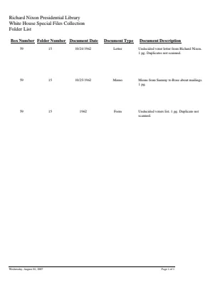WHSF: Returned, 59-15
