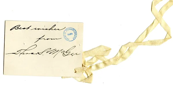 Wedding Gift Card from Thomas McGee
