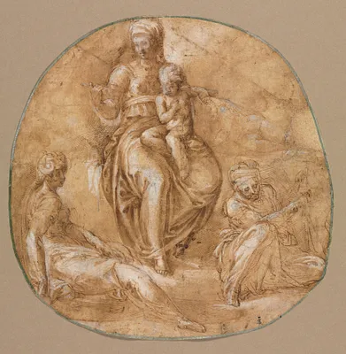 Virgin and Child with St. Catherine of Alexandria and Saint Anne (?)