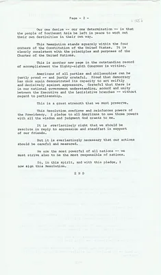 Remarks of President Lyndon Johnson upon Signing the Tonkin Gulf Resolution