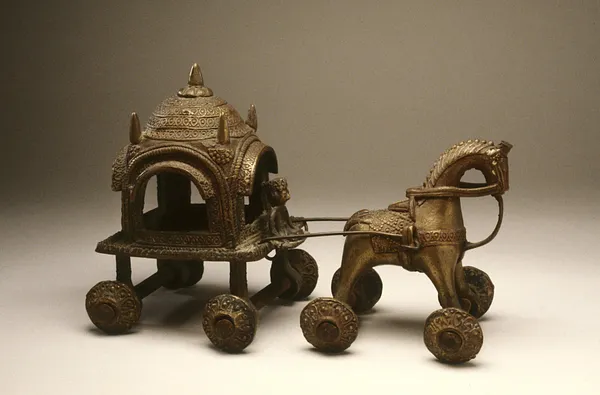 Toy in the form of a Temple Carriage drawn by a horse