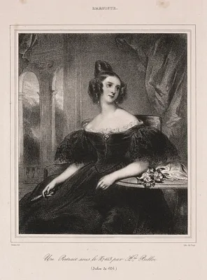 Young Woman with a Fan Seated at a Table