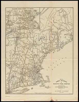 Map first division railway mail service