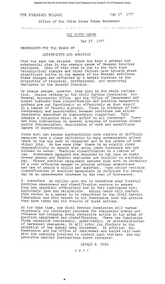 Memorandum for the Heads of Departments and Agencies