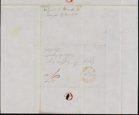 Elijah L. Hamlin to George Coffin, 27 November 1838