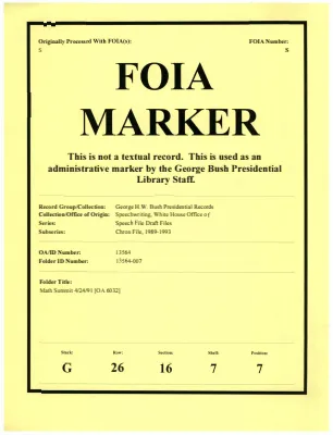 Math Summit 4/24/91 [OA 6032]