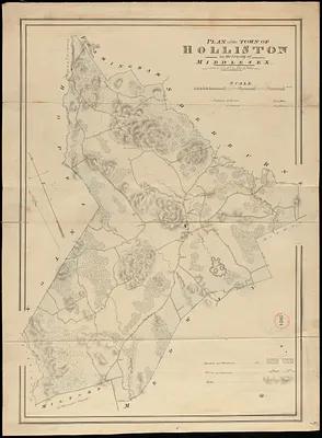 Plan of Holliston made by John G. Hales, dated 1831