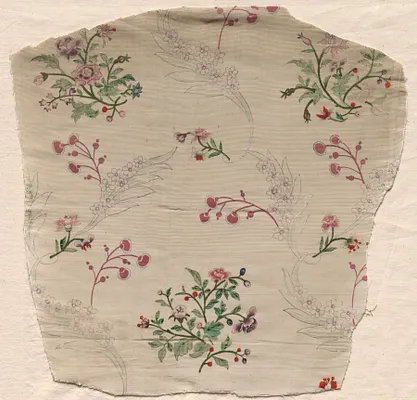 Fragment of Painted Taffeta