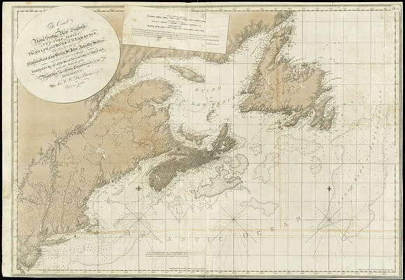 The coast of Nova Scotia, New England, New-York, Jersey, the Gulph and River of St. Lawrence