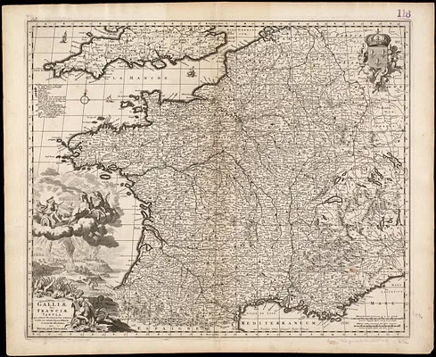 Galliae seu Franciae tabula, qua omnes provinciae, via angiariae, et aliae res notatu dignae distincte et accurate ostendatur