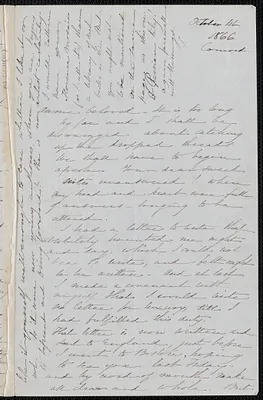 Sophia Hawthorne autograph letter signed to Annie Adams Fields, [Concord], 1 October 1866