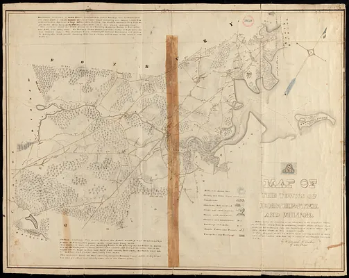 Plan of Dorchester and Milton, made by Edmund T. Baker, dated September, 1831