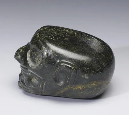 Jaguar Effigy Mace Head