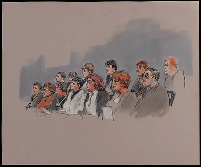 Courtroom scene