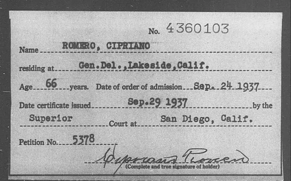 Romero, Cipriano - 1937