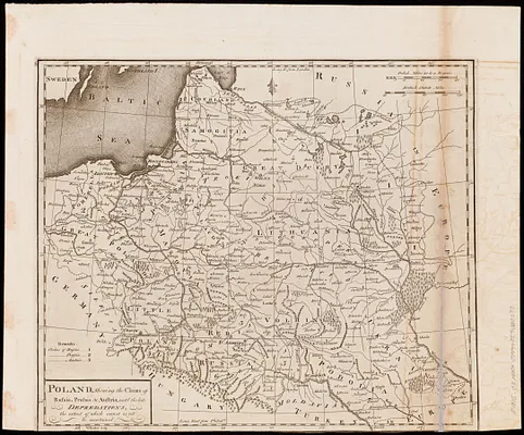 Poland, shewing the claims of Russia, Prussia & Austria, until the late depredations, the extent of which cannot as yet be ascertained