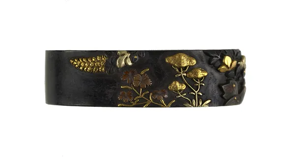 Fuchi with Autumn Flowers