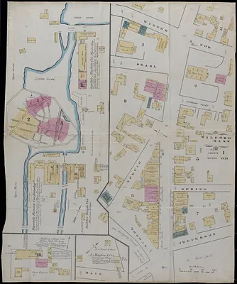 Milford, Massachusetts, Sanborn's survey, April 1874