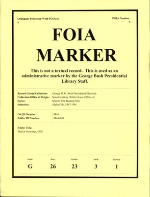 Marlin Fitzwater 1992 [OA 8483]