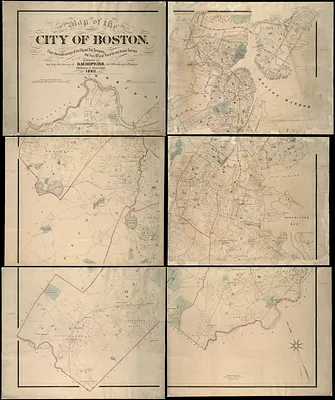 Map of the city of Boston