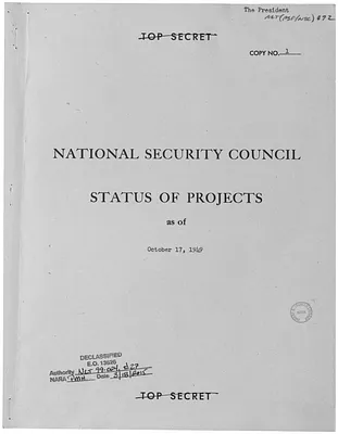 Report, National Security Council Status of Projects