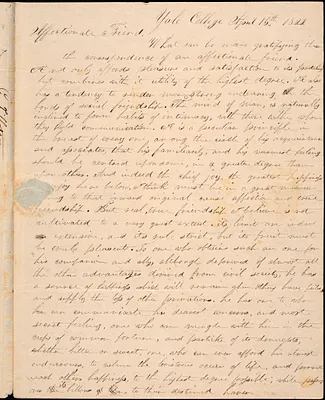 Letter from George Jeffrey Tillotson, [New Haven], to Amos Augustus Phelps, 1822 April 15