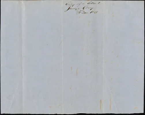 Copy of a letter from George Coffin to Samuel Cony, 23 December 1848