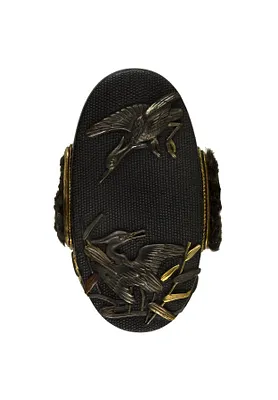 Kashira with Herons and Reeds