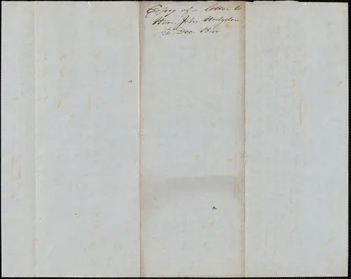 Copy of a letter from George Coffin to Hon. John Hodgen, 26 December 1846