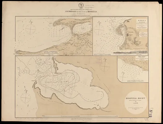 South western shore of the Caribbean Sea, anchorages on the coast of Honduras