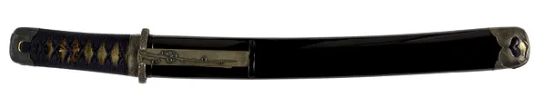 Dagger (hamidashi) with very dark brown lacquer saya and ray skin tsuka with ito-maki (includes 51.1273.1-51.1273.3)
