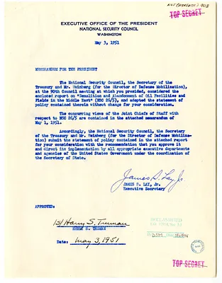 Memorandum from James S. Lay, Jr. to President Harry S. Truman