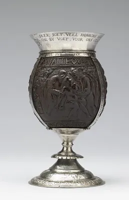 Coconut Cup with Old Testament Scenes