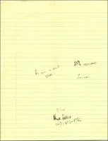 Correspondence: Handwritten note.
