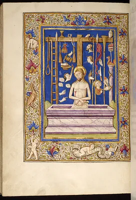 Leaf from Psalter: Man of Sorrows