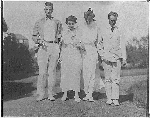 Franklin D. Roosevelt and Eleanor Roosevelt with Laura F. Delano and Harry S. Hooker in Campobello