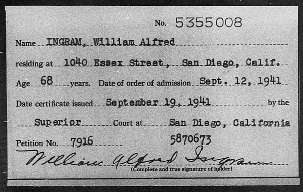 Ingram, William Alfred - 1941