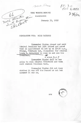 Memorandum for Roberta Barrows