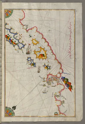 Map of the Adriatic Coastline from Dubrovnik North