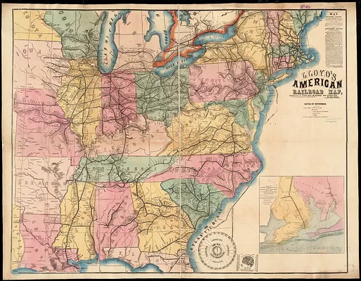 Lloyd's American railroad map