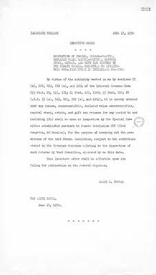 Press Release, Executive Order 10132