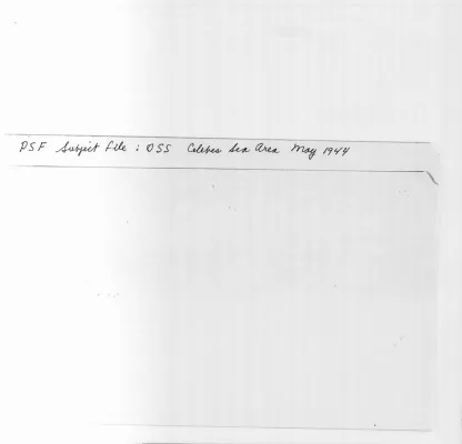 Office of Strategic Services - Reports - Celebes Sea Area- Volume 1, May 1944