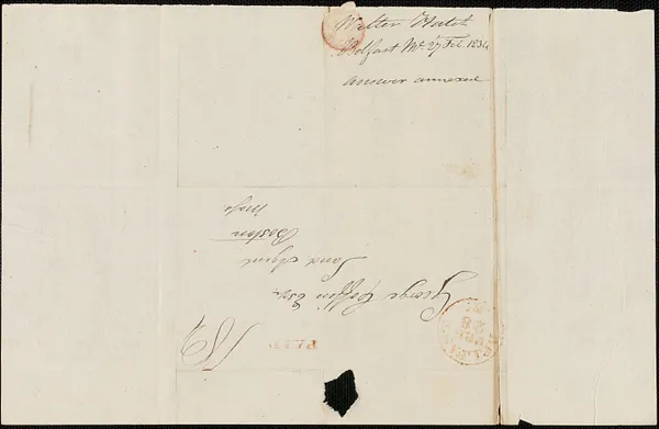 Walter Hatch to George Coffin, 27 February 1834