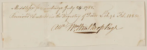 Deed from Oliver Mann to Joshua Child for 7 acres land with dwelling, barn, and cooper shop, in consideration of 120£