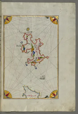 Map of Telos Island North of Chalkis Island in the Eastern Aegean Sea