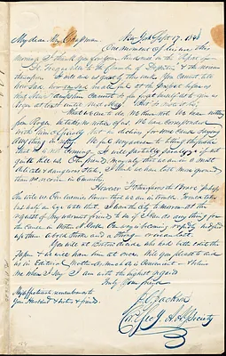 Letter from James C. Jackson, [New York], to Maria Weston Chapman, 1840 [September 17].