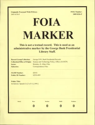Invitations: Speech (1) [3 of 11] [1991]